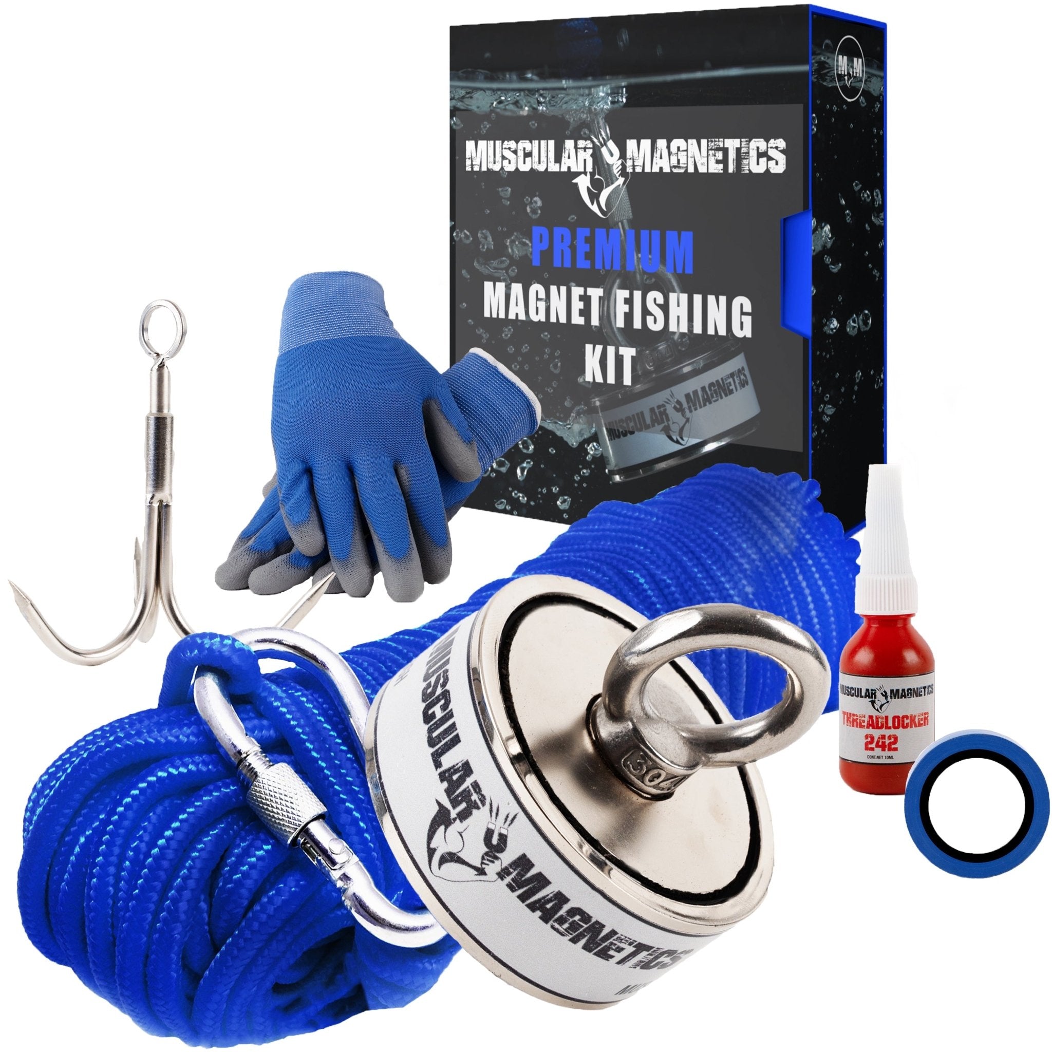 One Pack Magnetic Fishing Glove with Magnetic Hook Rubber Fishing